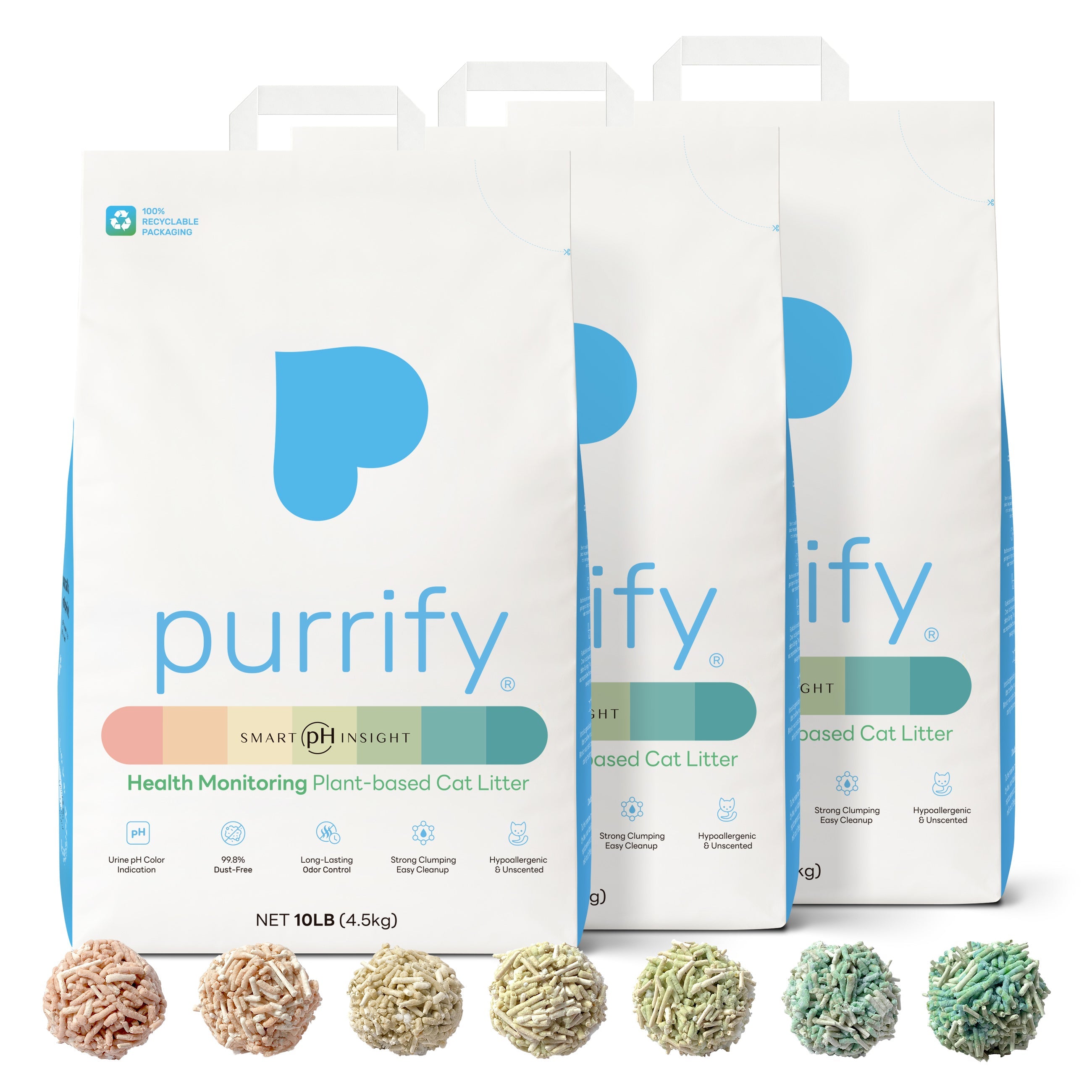 purrify® Smart pH Insight Plant-Based Clumping Cat Litter-1