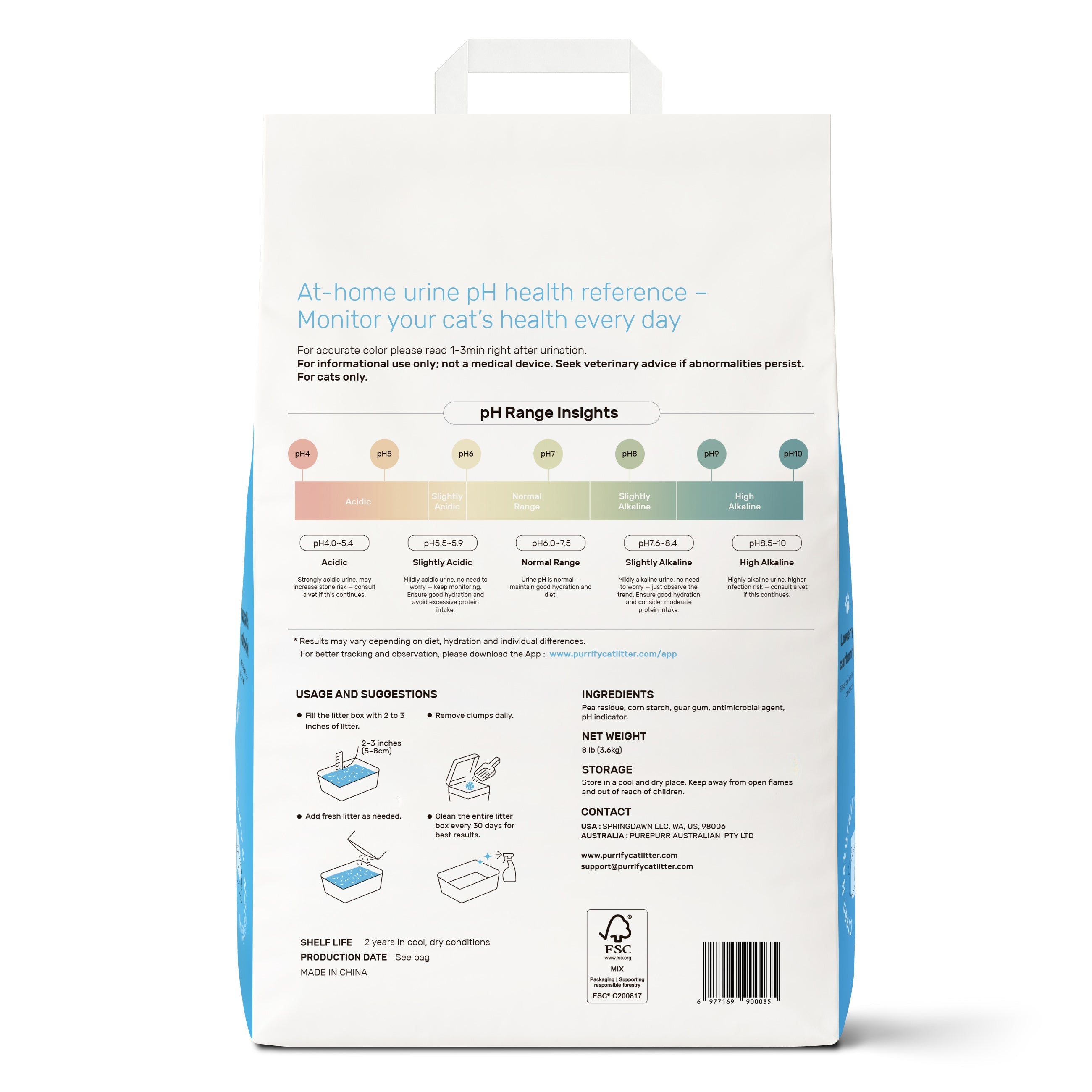 purrify® Smart pH Insight Plant-Based Clumping Cat Litter-2