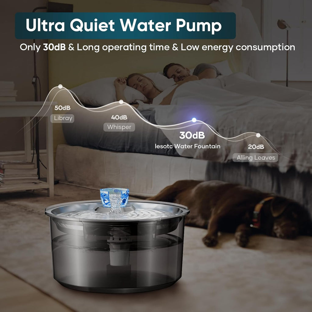 2.6Gal/10L Dog Water Fountain for Dogs & Cats & Multiple Pets D2340-4