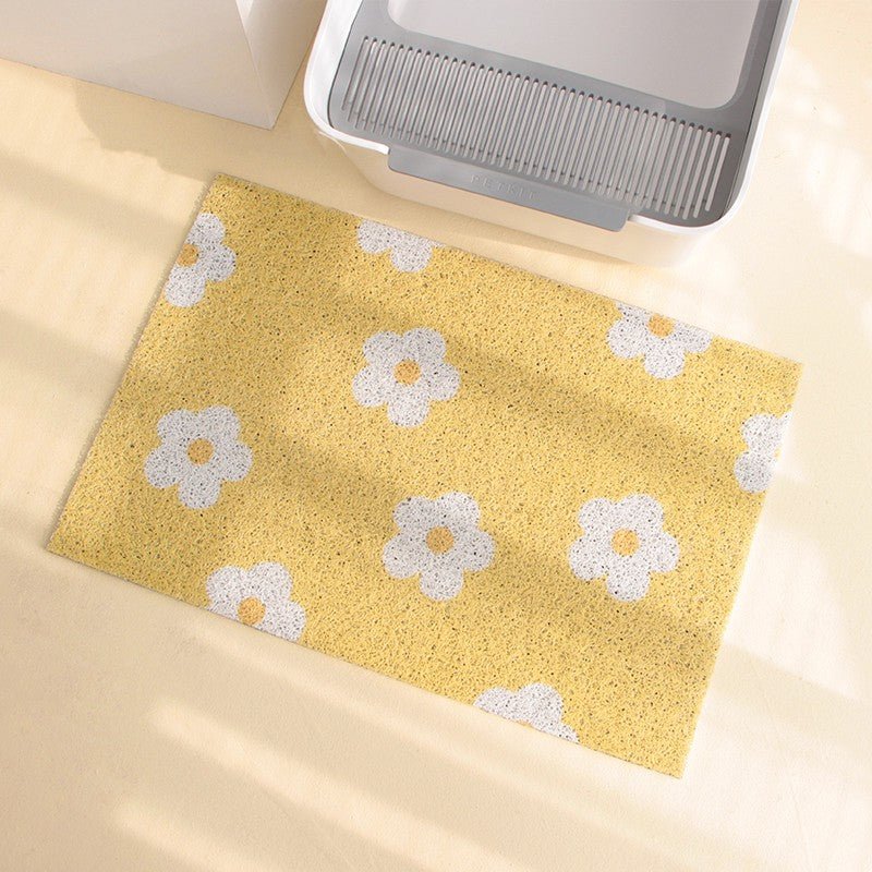 Floral PVC Coil Cat Litter Trapping Mat-5