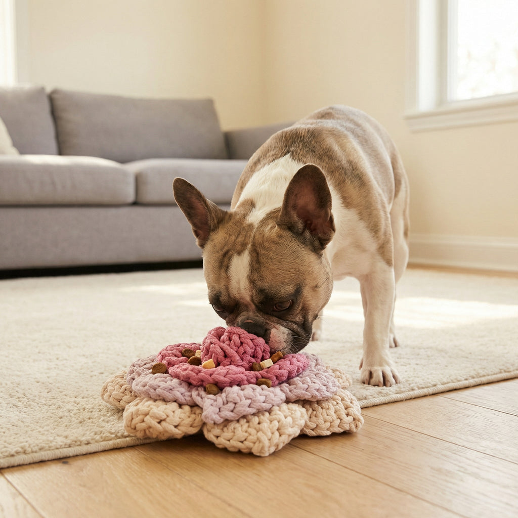Prunus Blossom: Snuffle Flower Dog  Rope Toy | Handcrafted-2
