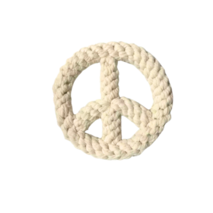 Peace White Wheel Dog Toy-0
